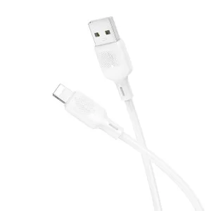 Кабель Borofone BX113 Lenny silicone charging data cable IP (L=1M) [White]